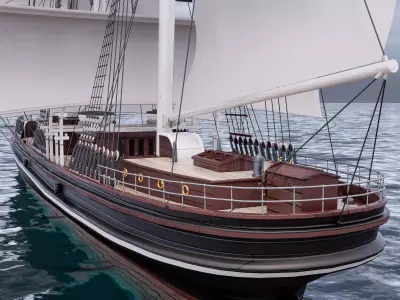 Sea Sailing ships 3D model