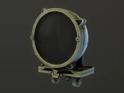 Tank Searchlight L-2G Low-poly 3D model