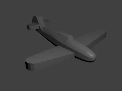 German BF-109 Fighter Aircraft Free 3D print model