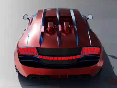 bugatti veyron and audi r8 Free low-poly 3D model