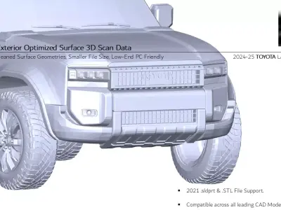 2024 2025 TOYOTA Land Cruiser PRADO LC250 3D Scan Surface Data 3D model