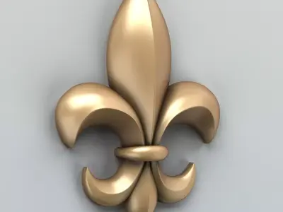 Carved decor vertical Free 3D model