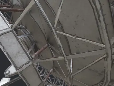 Large Array Radio Telescope PBR Low-poly 3D model