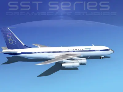 Boeing 707-320 SS Olympic 3D model