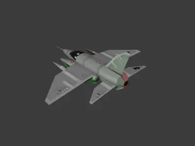 LOWPOLY WAR PLANE Low-poly 3D model