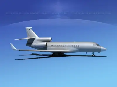 Dassault Falcon 7X Bare Metal 3D model
