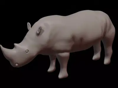 Rhino Base Mesh  3D model