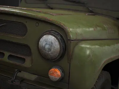 UAZ 469 Bobik Low-poly 3D model