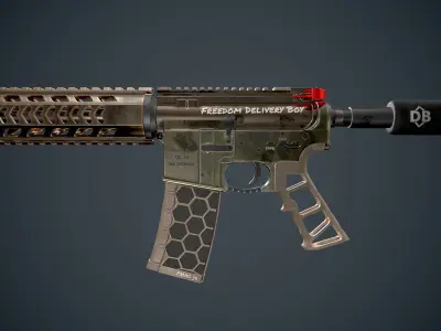 AR 15 Diamondback Low-poly 3D model