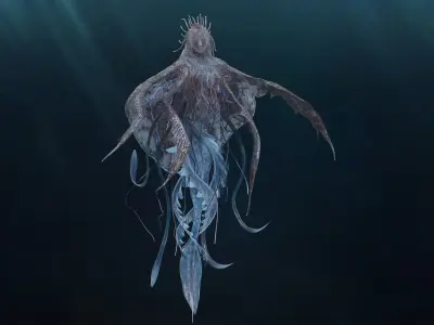 Jellyfish Empress Low-poly 3D model