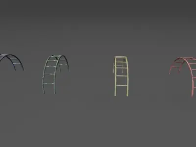 Soviet Oldschool Climber Low-poly 3D model