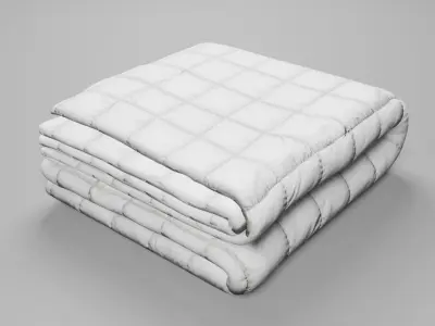 White blanket folded Free 3D model