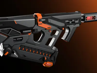 Sci-Fi Rifles Set Alpha 3D model