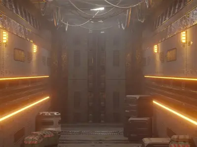 SCI-FI CORRIDORS PACK 3D model