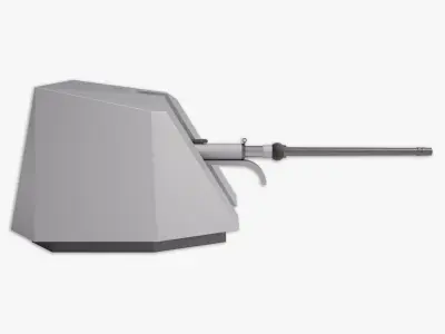 76MM OTO Melara super rapid stealth 3D model