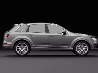 Audi Q7 Tfsi e Grey Medium 3D model
