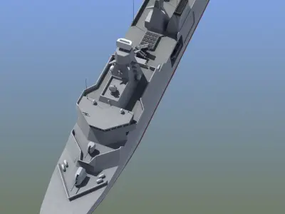 HMS Active Type 31 Frigate LD1 Low-poly 3D model