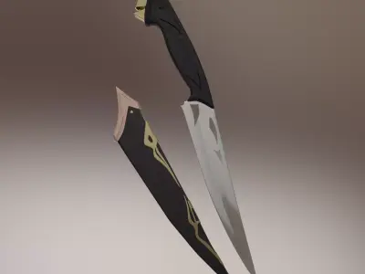 Carved Dagger 3D model
