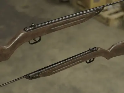 Pellet gun Low-poly 3D model