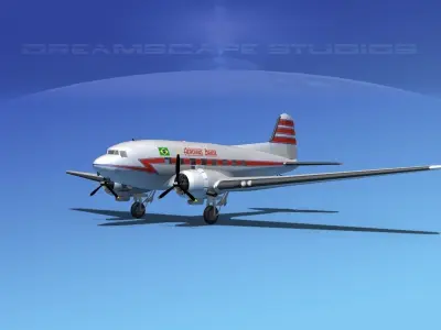 Douglas DC-3 Aerovias Brasil 3D model