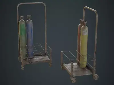 Gas Cylinder 3C Low-poly 3D model