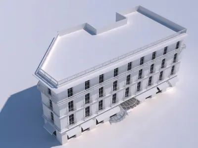 Europeen-French Corner Building 3D model