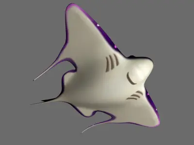 Cartoon Evil Fish 3D model