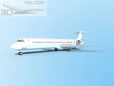 Falcon3D MD-80 Unmarked 1 3D model