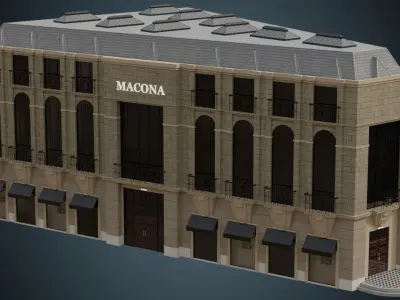 Building 17 Low-poly 3D model