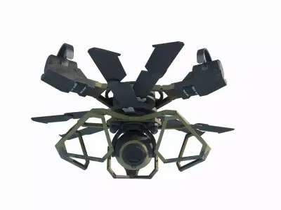 Future sci-fi patrol drones 3D model