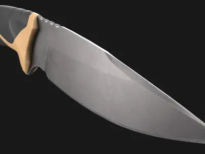 Knife Low-Poly Game-Ready PBR Low-poly 3D model