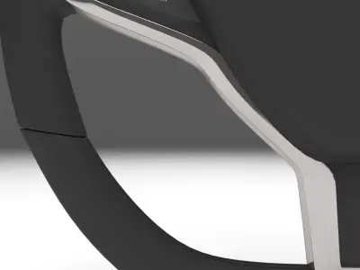 Tesla Model S Steering Wheel Low-poly 3D model