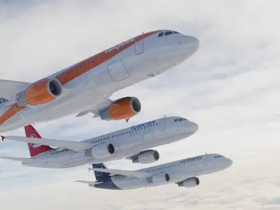 PACK Airbus A320-200 multi Livery Low-poly 3D model