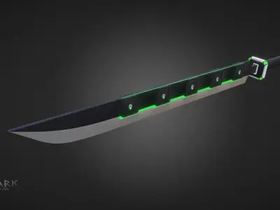 Sci-fi Sword  Low-poly 3D model