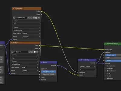 Espadas e faca 3D model