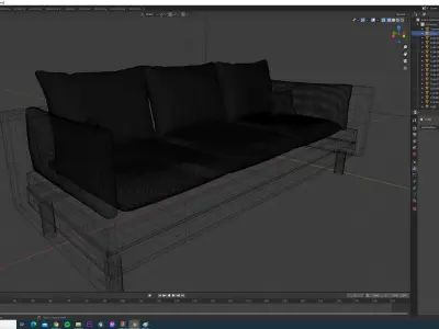 Couch Sofa Living Room  Free 3D model