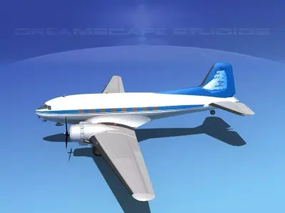 Douglas DC-3 Baltimore Clipper 3D model