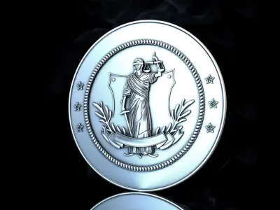 United States District Court seal 3D print model