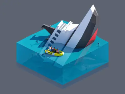 land 50A Low-poly 3D model