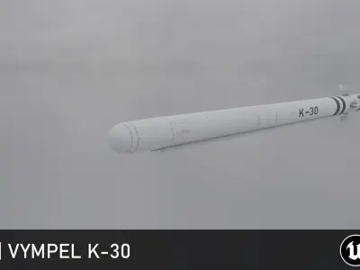 Air-To-Air Missile AAM Free low-poly 3D model