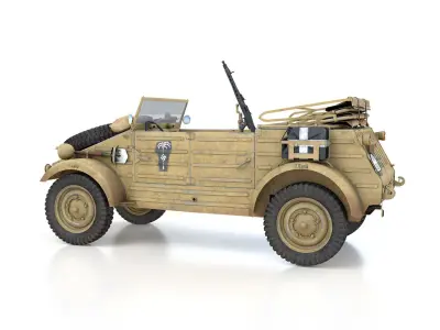VW - Typ 82 - Kuebelwagen - 15 Panzer Division 3D model