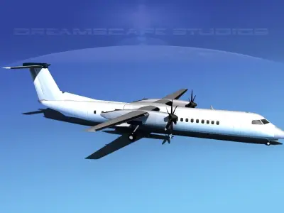 Dehaviland DHC-8 400 Unmarked 1 3D model