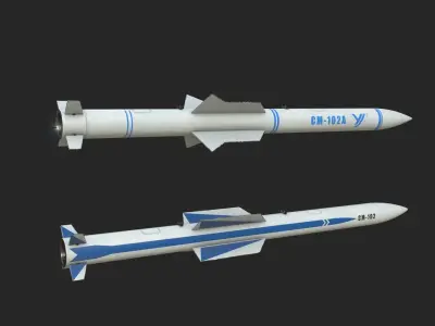 CM-102 CM-102A Anti-Radiation Missile CM102 CM102A Low-poly 3D model