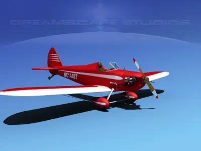 Flybaby airplane flying in sky 3D model