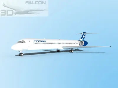 Falcon3D MD-80 Finnair 3D model