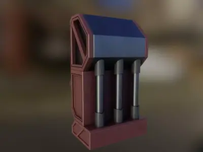 Sci-fi Computer console Low-poly 3D model