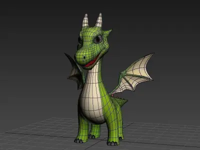 Cartoon Dragon 3D model