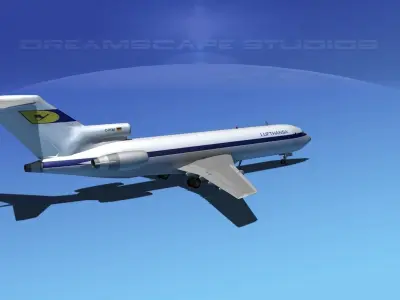 Boeing 727-200 Lufthansa 1 3D model