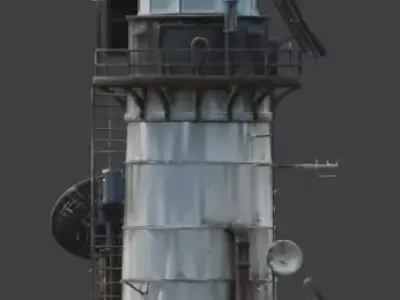 Cyber-Wasteland Survivor Lighthouse 3D Model Low-poly 3D model