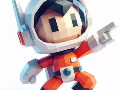 Cartoon Astronaut 3D Printable Model 3D print model buy